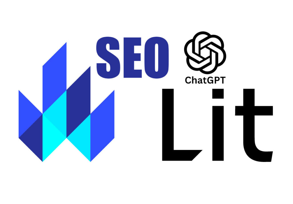 Image illustrant le logo lit plus le mot SEO et le logo chatGPT pour représenter l'article du blog :Optimisez le SEO de Votre Blog avec ChatGPT et Lit